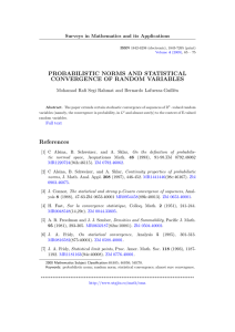 PROBABILISTIC NORMS AND STATISTICAL CONVERGENCE OF RANDOM VARIABLES