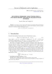 MULTIPLE PERIODIC SOLUTIONS FOR A FOURTH-ORDER DISCRETE HAMILTONIAN SYSTEM