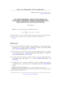ON THE PERIODIC MILD SOLUTIONS TO COMPLETE HIGHER ORDER DIFFERENTIAL