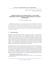 APPLICATION OF HOMOTOPY ANALYSIS METHOD FOR SOLVING NONLINEAR CAUCHY PROBLEM