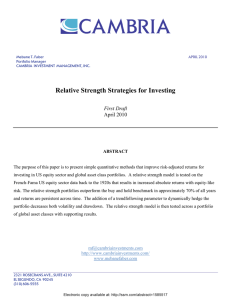 Relative Strength Strategies for Investing April 2010 First Draft