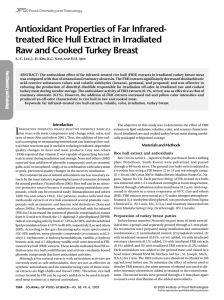 Antioxidant Properties of Far Infrared- treated Rice Hull Extract in Irradiated