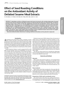 Effect of Seed Roasting Conditions on the Antioxidant Activity of JFS