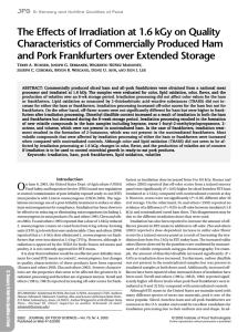 The Effects of Irradiation at 1.6 kGy on Quality