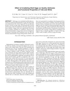 Effect of Irradiating Shell Eggs on Quality Attributes