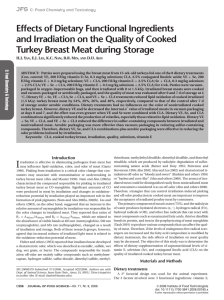 Effects of Dietary Functional Ingredients Turkey Breast Meat during Storage