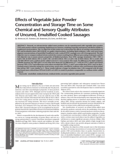 Effects of Vegetable Juice Powder Concentration and Storage Time on Some