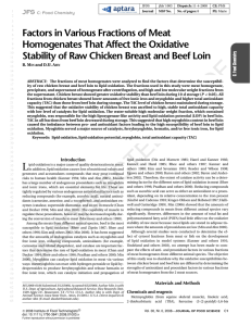 Factors in Various Fractions of Meat Homogenates That Affect the Oxidative