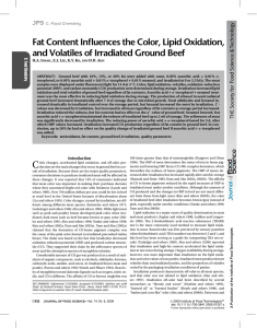 Fat Content Influences the Color, Lipid Oxidation, JFS C: