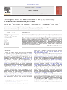 Effect of garlic, onion, and their combination on the quality... characteristics of irradiated raw ground beef