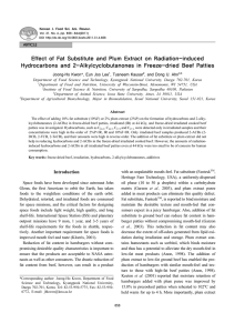 Effect of Fat Substitute and Plum Extract on Radiation-induced