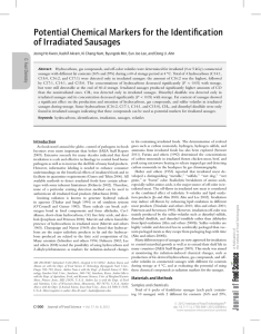 Potential Chemical Markers for the Identification of Irradiated Sausages C: Fo