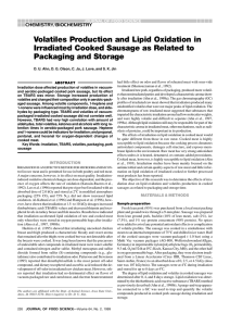 Volatiles Production and Lipid Oxidation in Packaging and Storage
