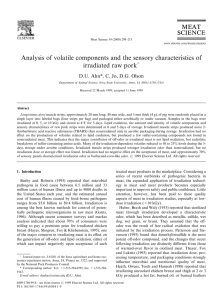 Analysis of volatile components and the sensory characteristics of