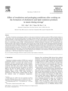 Eect of irradiation and packaging conditions after cooking on