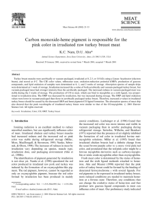 Carbon monoxide-heme pigment is responsible for the K.C. Nam, D.U. Ahn*