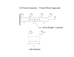 1-D Finite Elements – Virtual Work Approach U P q = force/length =constant