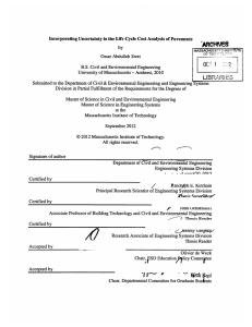 LiBR, Incorporating Uncertainty in the Life  Cycle  Cost Analysis ... by