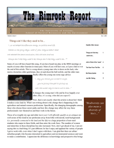 The Rimrock Report