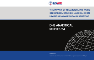 DHS ANALYTICAL STUDIES 24 The ImpacT of TelevIsIon and RadIo