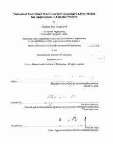 Turbulent Combined Wave-Current Boundary Layer Model Chelsea Joy Humbyrd