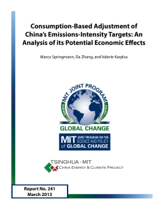 Consumption-Based Adjustment of China’s Emissions-Intensity Targets: An