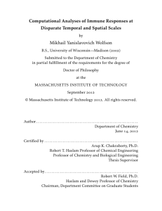 Computational Analyses of Immune Responses at Disparate Temporal and Spatial Scales