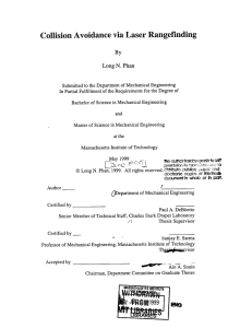 Collision  Avoidance  via Laser Rangefinding By N.