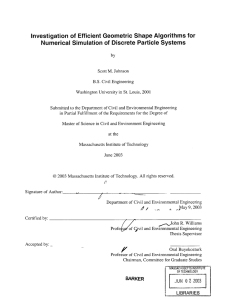 Investigation of Efficient Geometric  Shape  Algorithms for