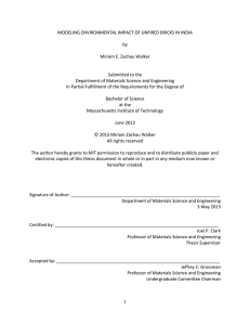 MODELING ENVIRONMENTAL IMPACT OF UNFIRED BRICKS IN INDIA  by