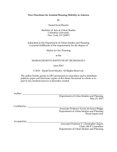 New Directions for Assisted Housing Mobility in America  By Daniel Scott Rinzler