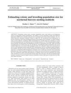 Estimating colony and breeding population size for nocturnal burrow-nesting seabirds