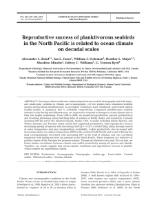 Reproductive success of planktivorous seabirds on decadal scales
