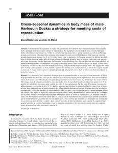 Cross-seasonal dynamics in body mass of male reproduction