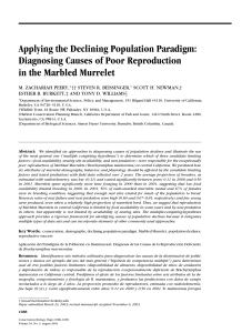 Applying the Declining Population Paradigm: Diagnosing Causes of Poor Reproduction