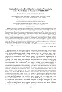 Factors Influencing Great Blue Heron Nesting Productivity