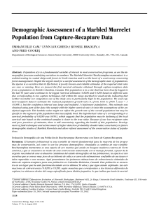 Demographic Assessment of a Marbled Murrelet Population from Capture-Recapture Data