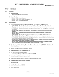 GAF® RUBEROID® COLD APPLIED SPECIFICATION PART 1  GENERAL