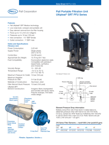 Pall Portable Filtration Unit Ultipleat SRT PFU Series Data Sheet