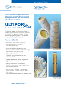 Pall Ultipor Plus Filter elements