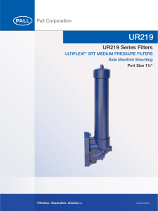 UR219 UR219 Series Filters ULTIPLEAT SRT MEDIUM PRESSURE   FILTERS