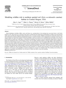Modeling wildfire risk to northern spotted owl (Strix occidentalis caurina)