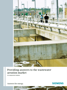 Providing answers to the wastewater aeration market Answers for energy. Air compression solutions