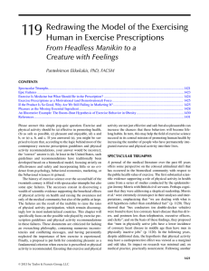119 Redrawing the Model of the Exercising Human in Exercise Prescriptions