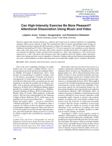 Can High-Intensity Exercise Be More Pleasant? Leighton Jones, Costas I. Karageorghis,