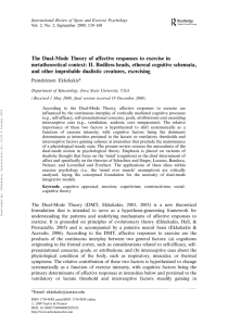 The Dual-Mode Theory of affective responses to exercise in