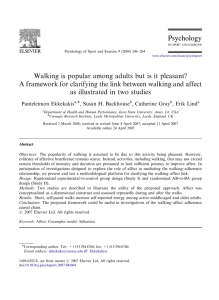 Walking is popular among adults but is it pleasant?