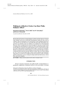 Walking in (Affective) Circles: Can Short Walks Enhance Affect?