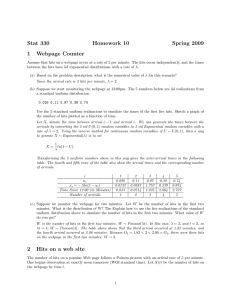 Stat 330 Homework 10 Spring 2009 1