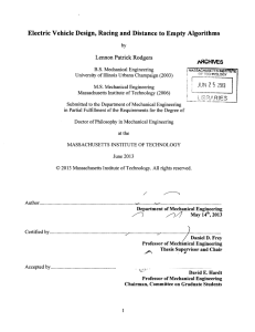 Electric  Vehicle  Design,  Racing  and Distance ... AJ 5 ARCHIES